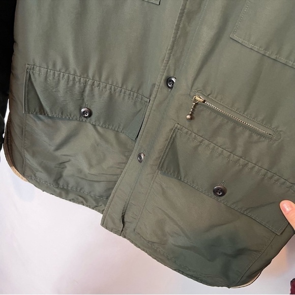 Jack Spade Green Utility Jacket Pockets Button Front Medium - Picture 9 of 12
